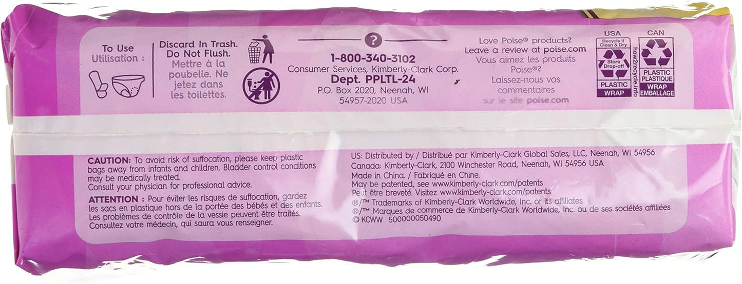 Poise Incontinence Ultra Thins Light Absorbency, 24 Count