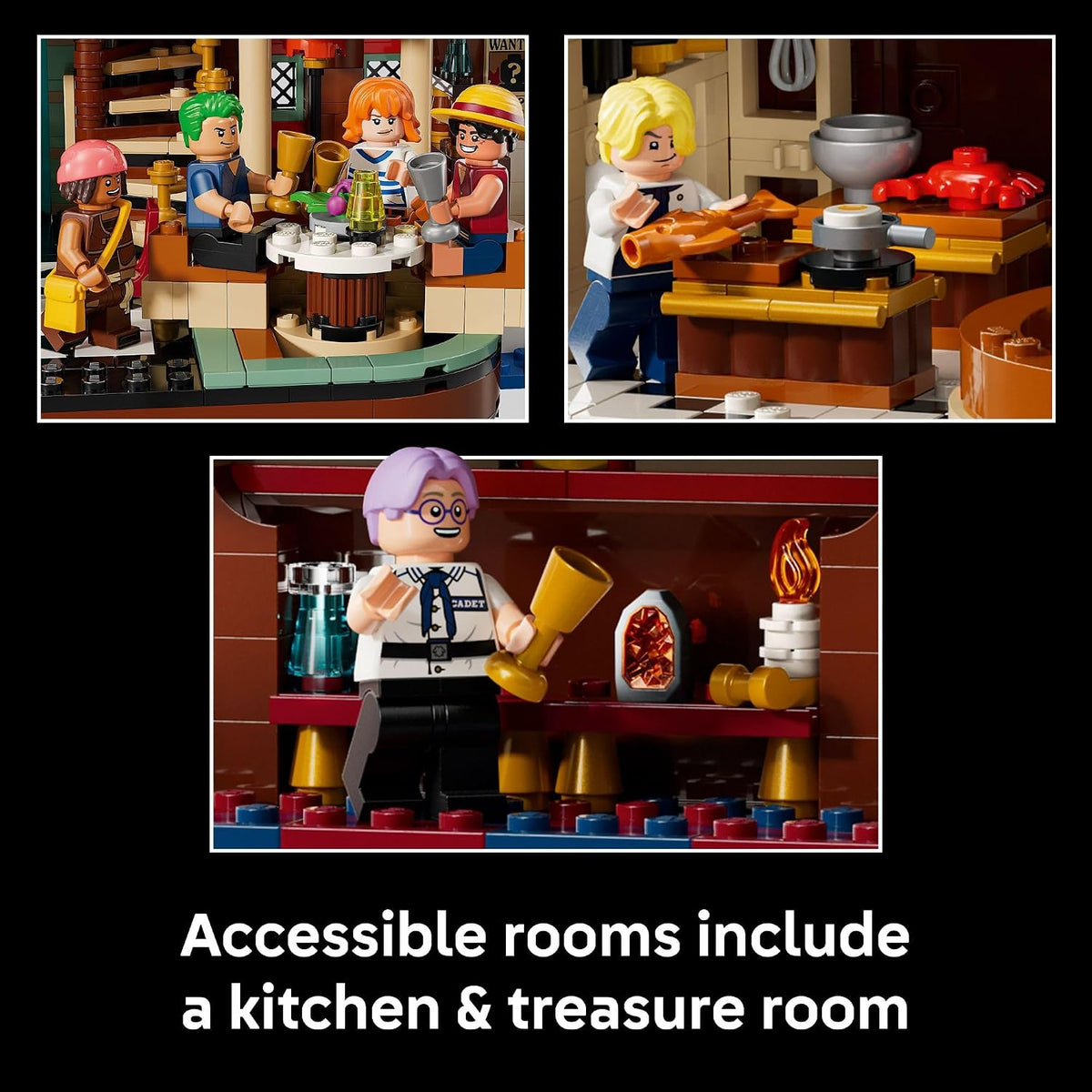 LEGO ONE Piece The Baratie Floating Restaurant Building Set for Adults - Collectible Building Blocks for Anime Fans, 18+ - Arts and Crafts DIY Kit W/10 Minifigures - Gift Idea for Birthdays - 75640