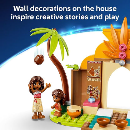 LEGO Disney Moana Village House & Boat 43282 | Building Toys for Girls & Boys, Ages 4+, Develops Fine Motor Skills, Moana Minidoll, 85 pieces, Gift for Birthdays