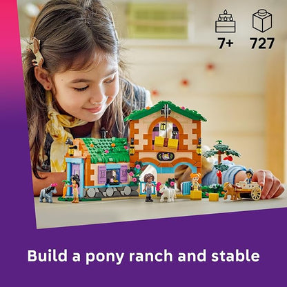 LEGO Friends Pony Ranch & Stable Pretend Play Building Toy - Playset with 3 Horse Toys for Creative Storytelling - Birthday Gift Idea for Girls & Boys, Ages 7+ Who Love Horse Stuff - 42654