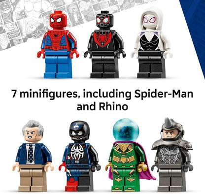 LEGO Marvel Spider-Man vs. Mysterio: The Daily Bugle Building Toy - Pretend Play Set with 7 Minifigures & Rhino Mech - Super Hero Toy for Boys & Girls, Ages 10+ - Gift Idea for Birthdays - 76342