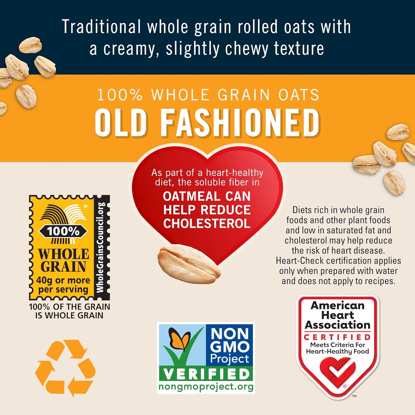 Quaker Old Fashioned Rolled Oats, Non GMO Project Verified, Two 64oz Bags in Box, 90 Servings, 4 Pound (Pack of 2)