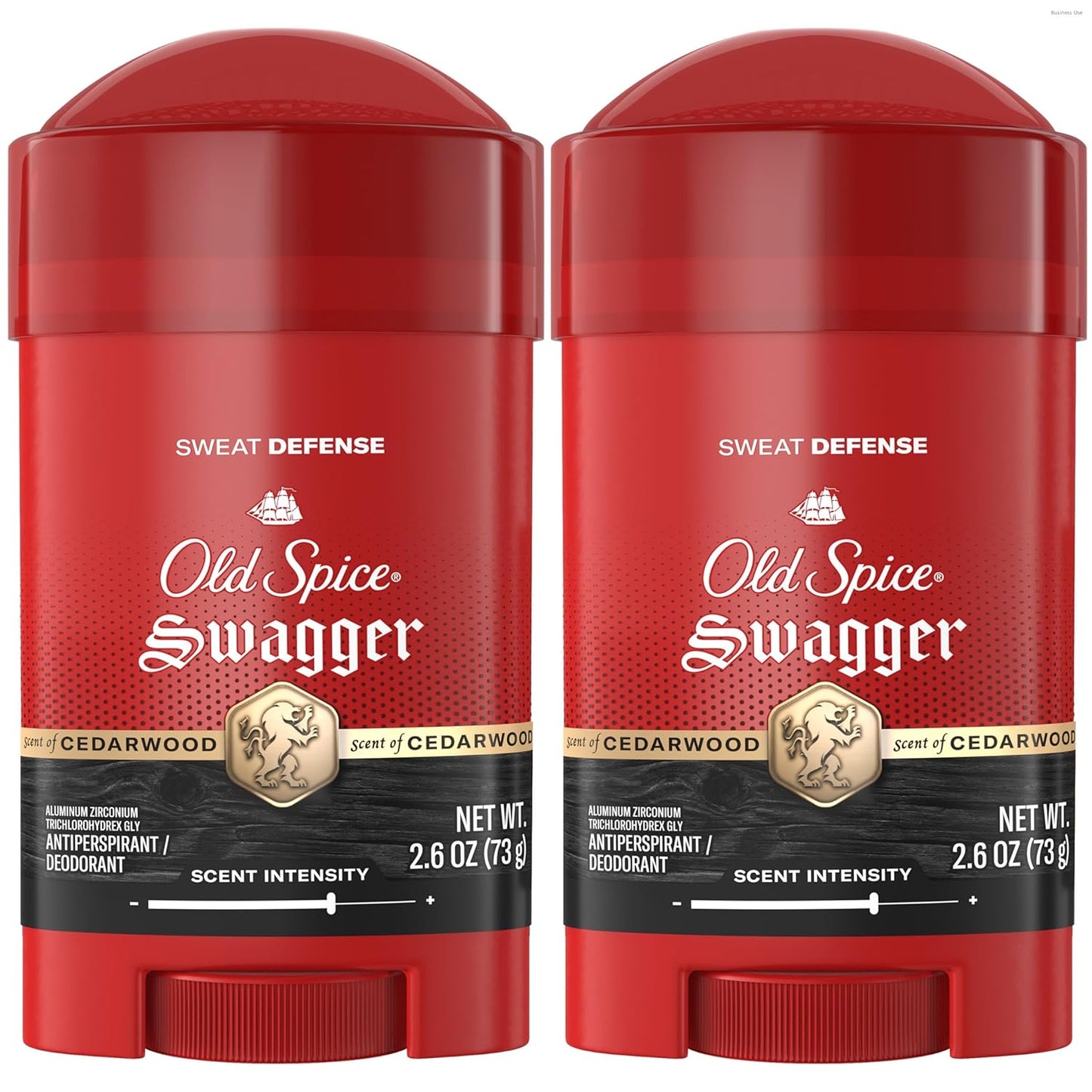 Old Spice Sweat Defense Antiperspirant & Deodorant for Men, 24/7 Ultimate Sweat Protection, Long Lasting Scent, Soft Solid, Swagger with Cedarwood Scent, 2.6 oz (Pack of 2)