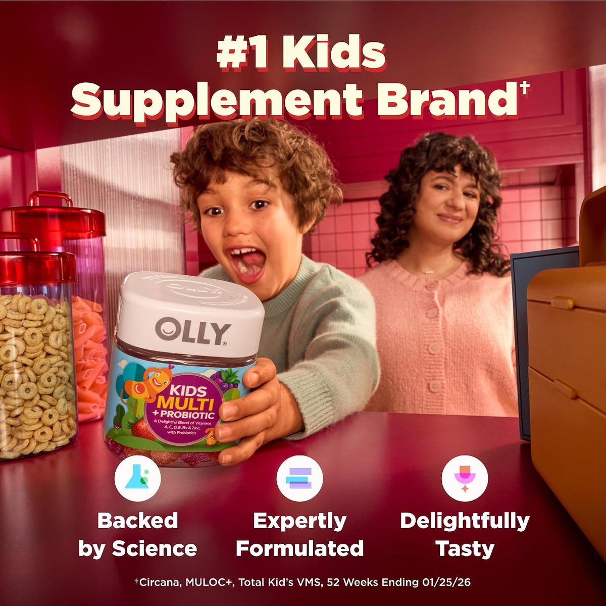 OLLY Kids Multivitamin & Probiotic Gummy, Digestive Support - 70 Count