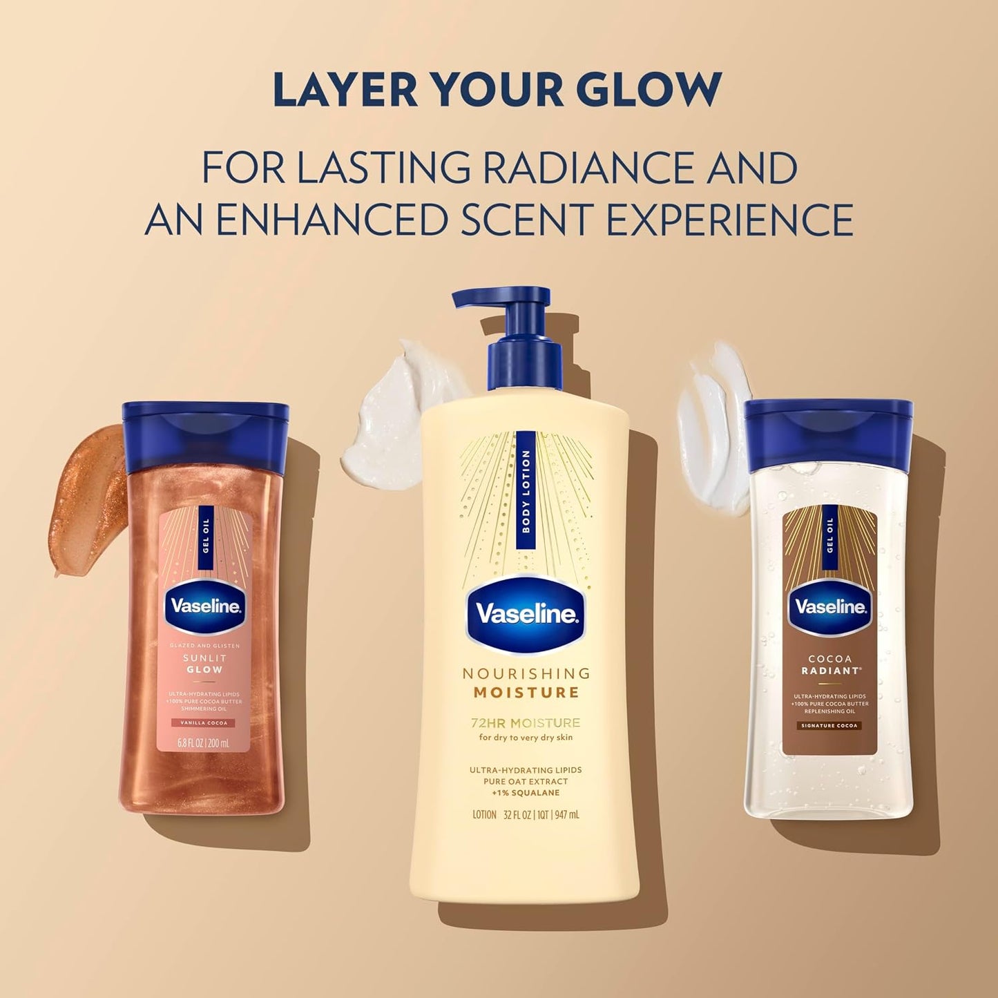 Vaseline Intensive Care Nourishing Moisture Lotion Body Lotion for Dry Skin, Made with Ultra-Hydrating Lipids + Pure Oat Extract for Nourished, Healthy-Looking Skin 32 oz