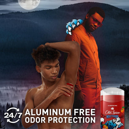 Old Spice Aluminum Free Deodorant for Men, 24/7 Long-Lasting Freshness & Scent, Long Lasting Protection to Help Fight Odors, Legendary Fragrance, Wolfthorn Sweet Citrus Scent, 3 oz (Pack of 2)