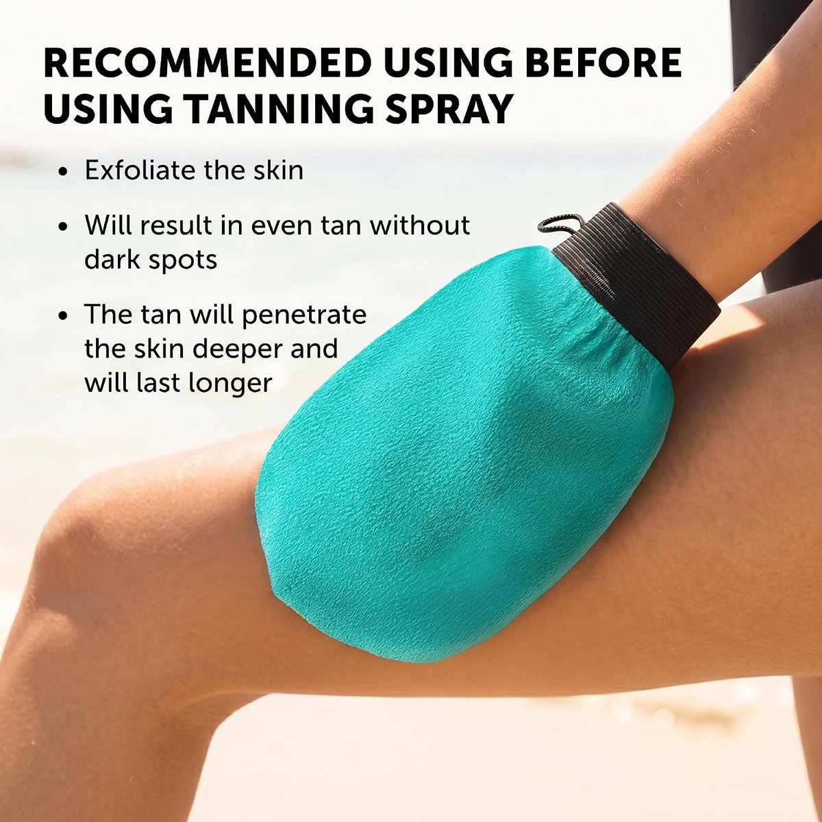 VALITIC Exfoliating Glove Body Scrubber Mitt for Shower, 1 Turquoise