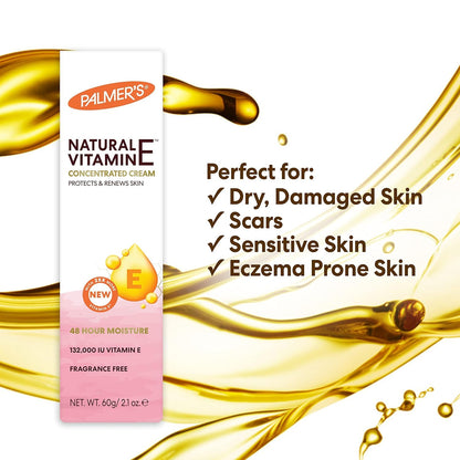 Palmer's Natural Vitamin E Concentrated Cream, 2.1 Ounce (Pack of 2)