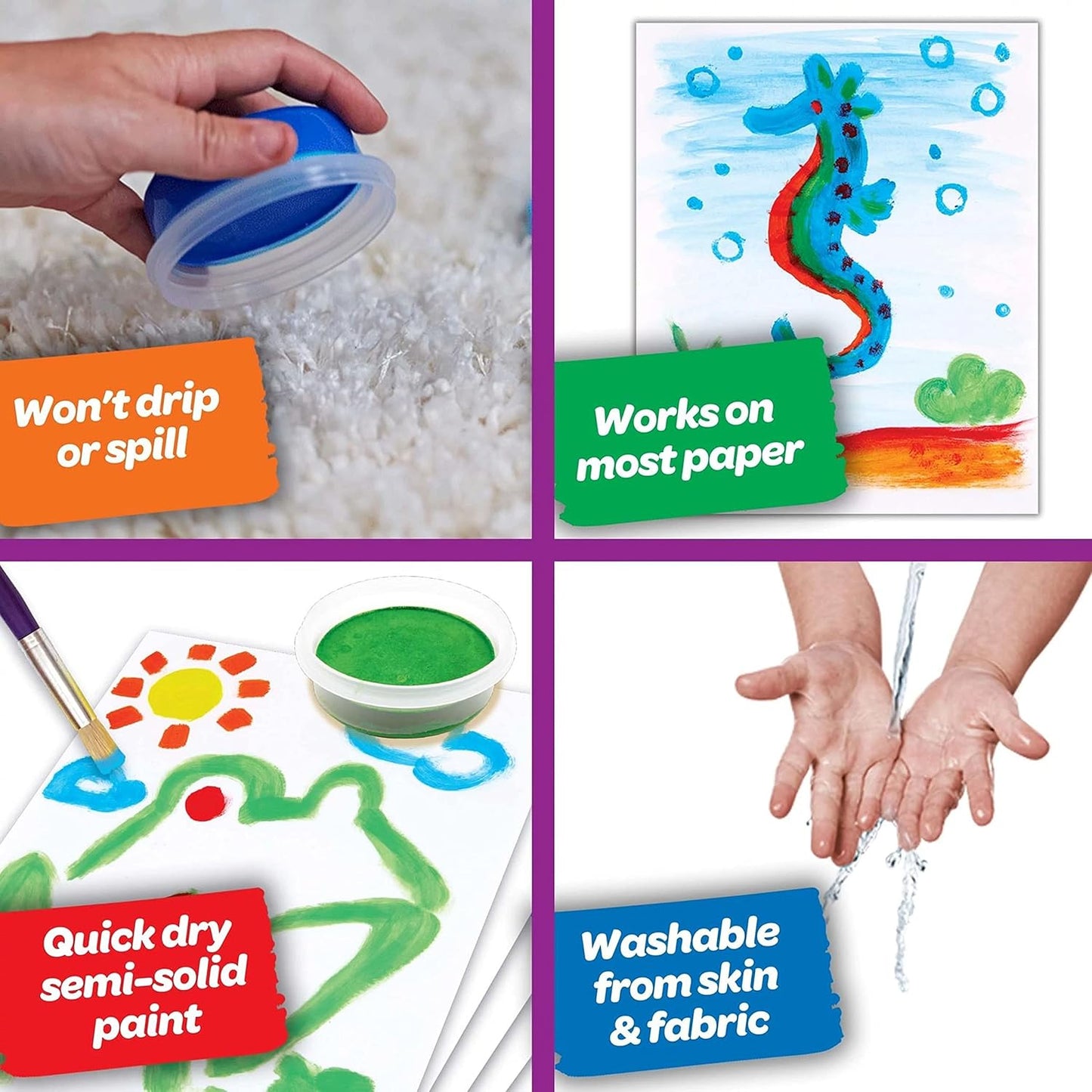 Crayola Spill Proof Paint Set Washable Paint Set for Kids, Arts & Crafts | Teacher School Supplies & Essentials, Arts & Crafts, Toddler Gift, Ages 3+