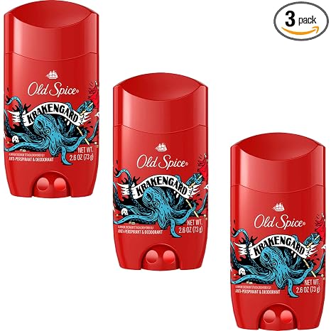 Old Spice Wild Collection Antiperspirant & Deodorant Krakengard, 2.6 Ounce (Pack of 3)