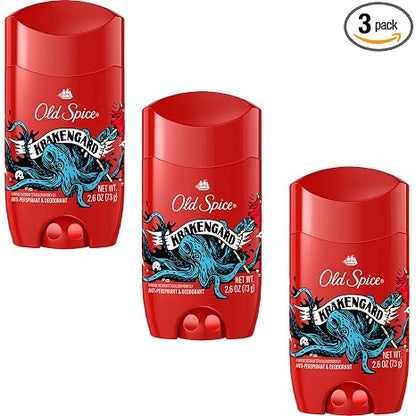 Old Spice Wild Collection Antiperspirant & Deodorant Krakengard, 2.6 Ounce (Pack of 3)