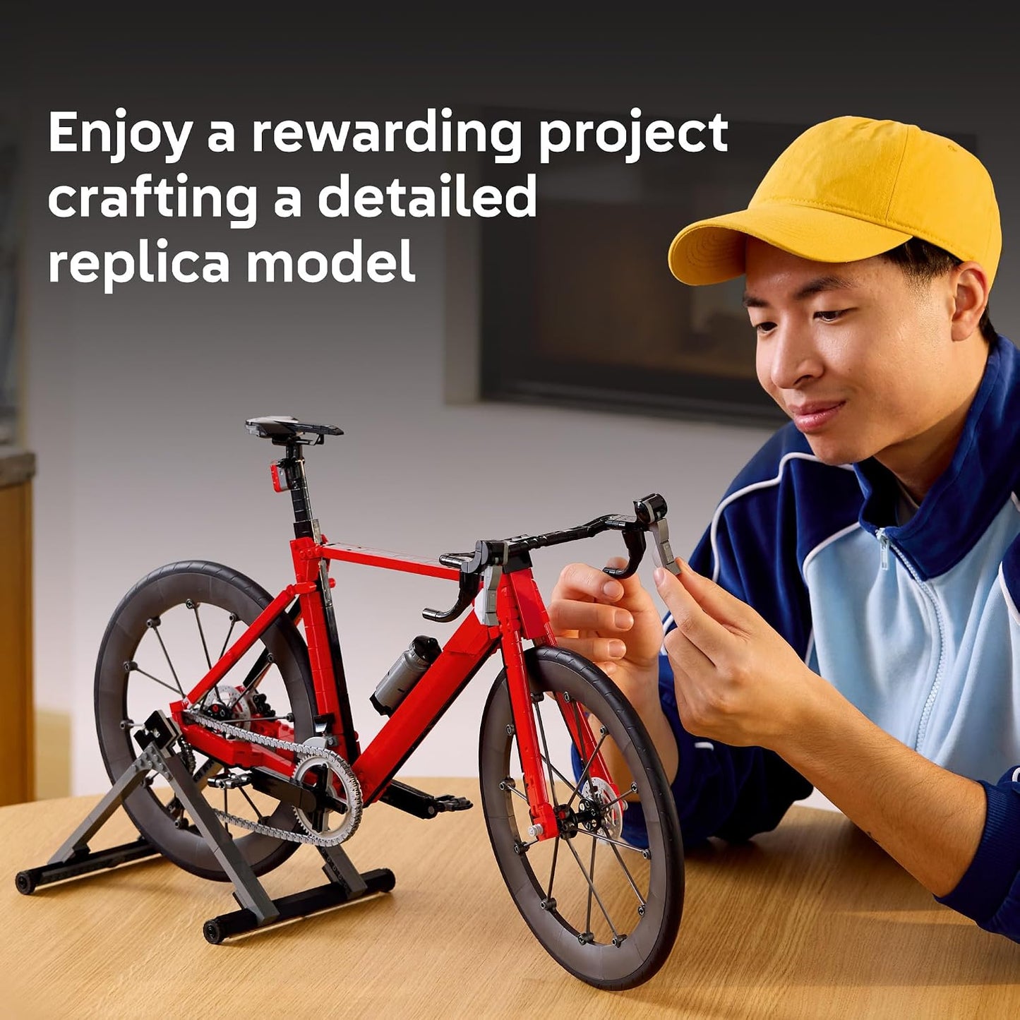LEGO Icons Road Bike - Building Set for Adults, Ages 18+ - Model Racing Bike with Realistic Details - Home Office or Desk Decor - Gift for Men & Women - 11380