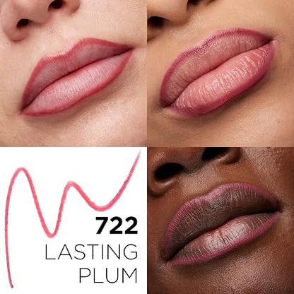 L'Oreal Paris Colour Riche Lip Liner Pencil,Creamy Lip Liner with Omega 3 and Vitamin E,772 Lasting Plum (Deep Reddened Plum),(Pack of 2)