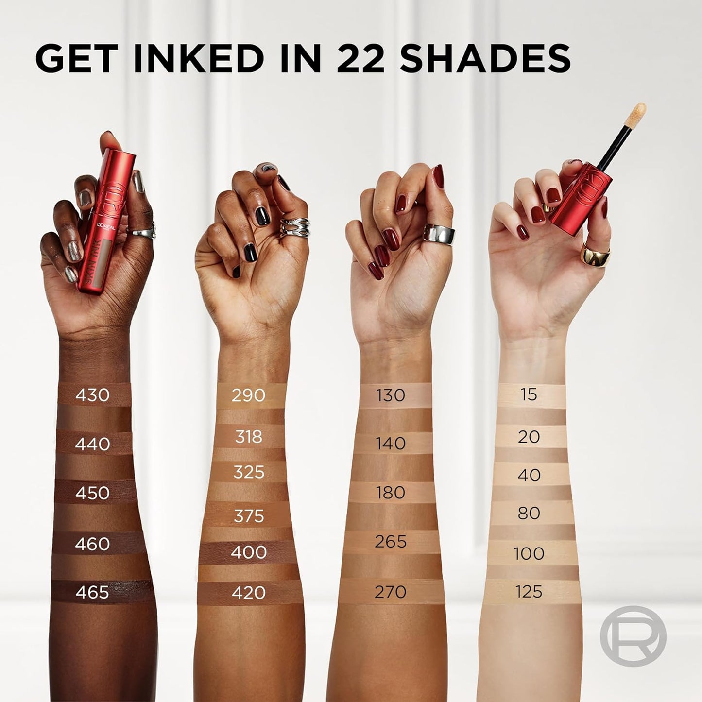 L'Oreal Paris Infallible Skin Ink 2-in-1 Foundation Concealer Hybrid Face Makeup, up to 48HR Transfer-Resistant with Medium Coverage, 400 Deep Cool