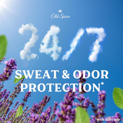Old Spice Dry Feel Antiperspirant Deodorant for Men, 24/7 Sweat & Odor Protection, Gentle on Skin with Skin Conditioners, Wilderness with Lavender + Spring Water Scent, 2.6 oz (Pack of 2)