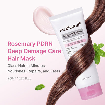 medicube Shampoo and Hair Mask Duo: Rosemary PDRN Shampoo and Hair Mask for Clarifying & Thickening and Damage Hair Care | Korean Hair Care
