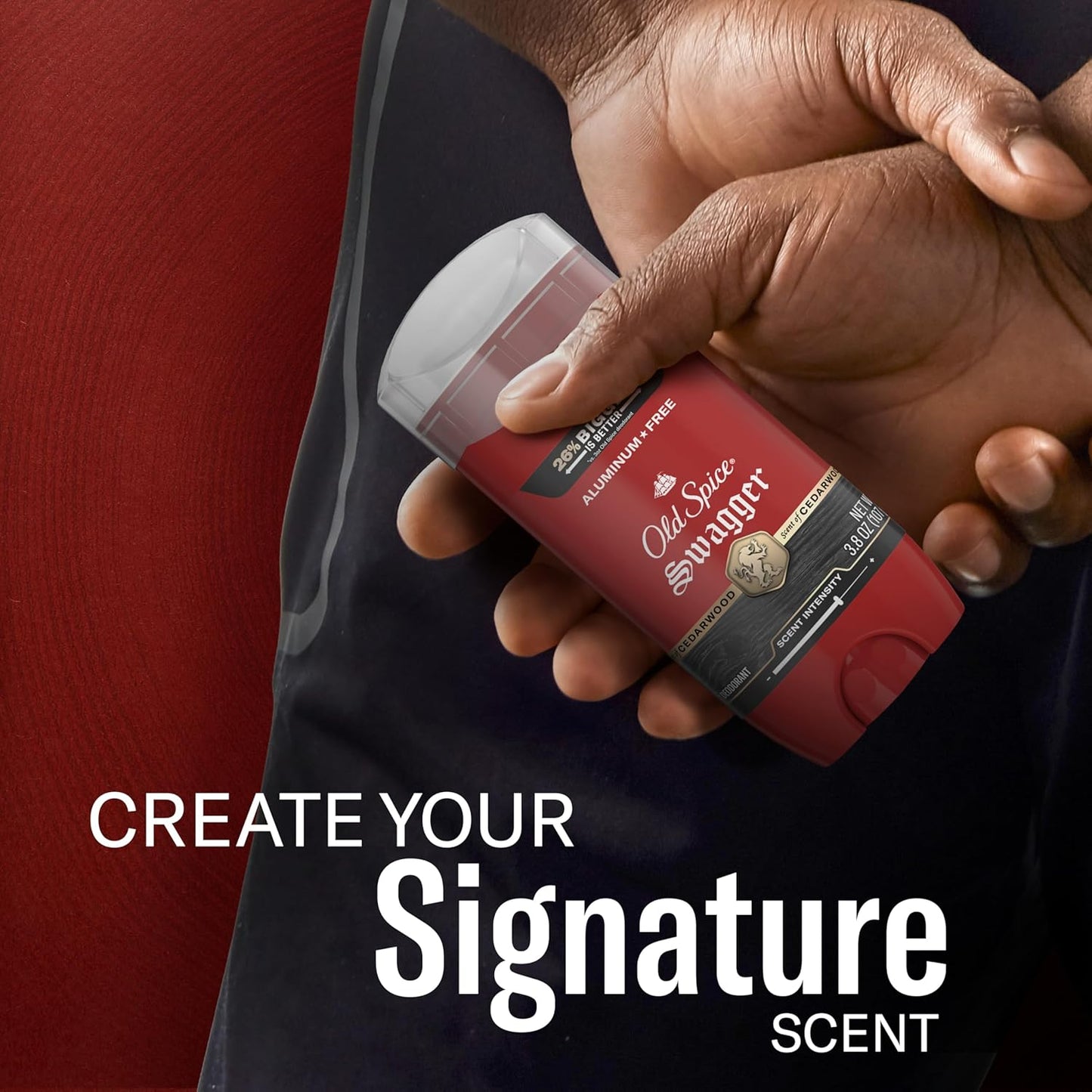 Old Spice Aluminum Free Deodorant for Men, 24/7 Protection to Eliminate Odors, 24/7 Freshness & Lasting Scent, Swagger with Lime & Cedarwood Scent, 3.8 oz