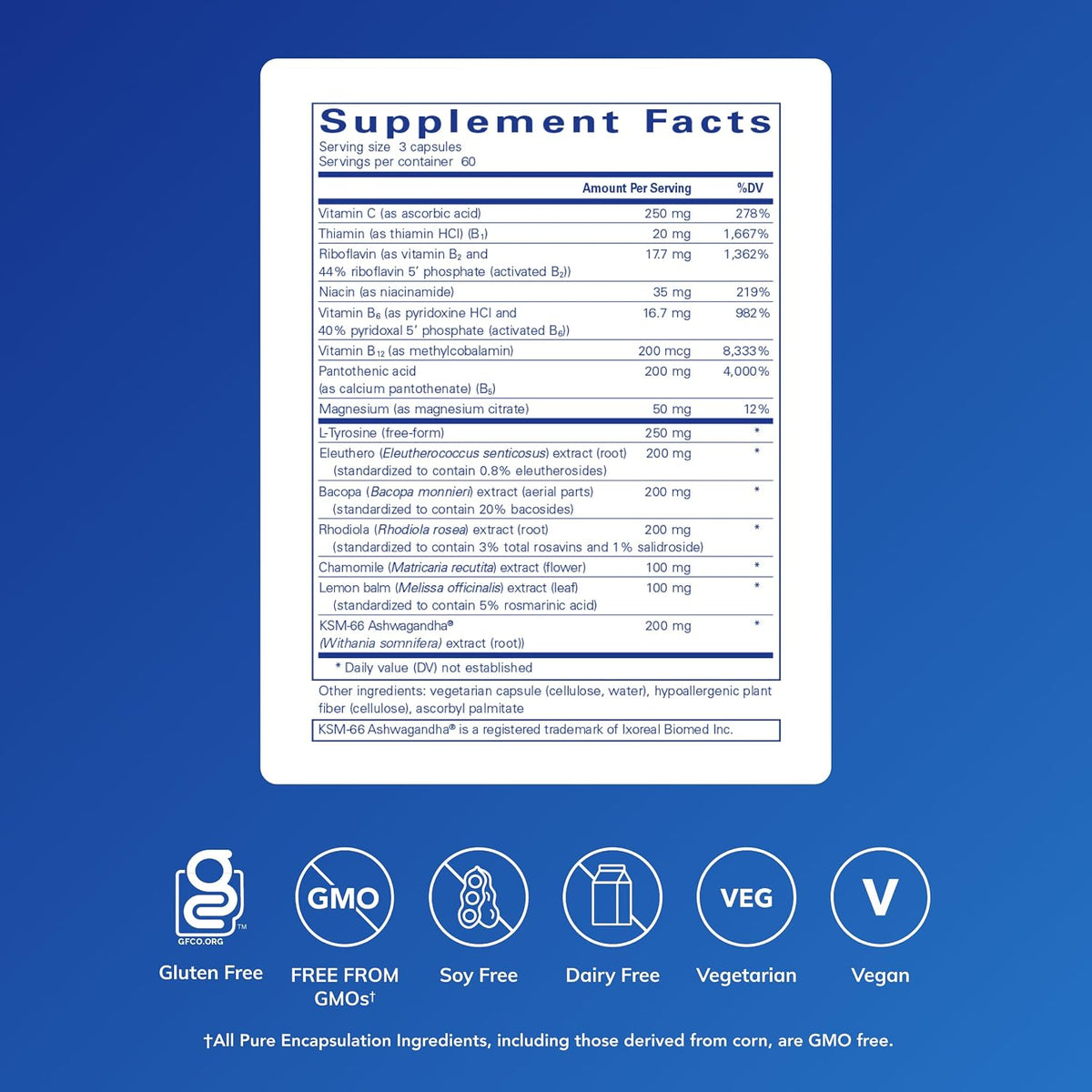 Pure Encapsulations Daily Stress Formula, 180 Capsules