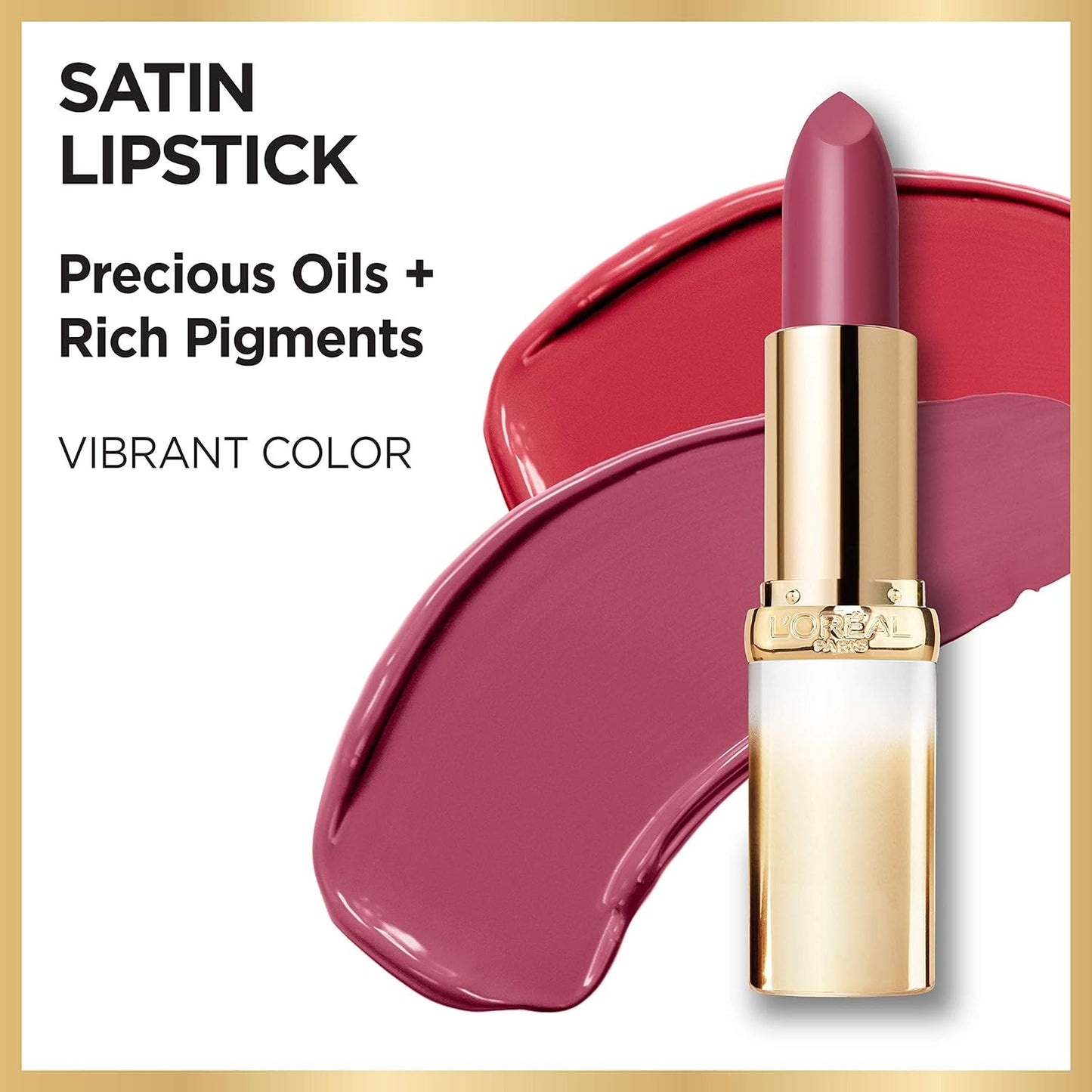 L’Oréal Paris Age Perfect Satin Lipstick with Precious Oils, 202 Blooming Rose, 0.13 Ounce (Pack of 2)