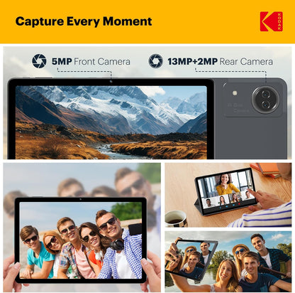 KODAK K12 12 Inch Android 15 Tablet, 18GB RAM 128GB ROM(1TB Expandable), 2000x1200 Incell Display, Octa-Core Processor, 8000mAh Battery, Dual WiFi, Bluetooth