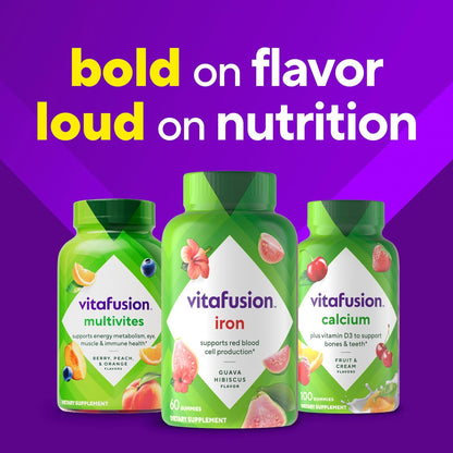 Vitafusion Iron Gummies | 60 Gummies for Adult Women & Men