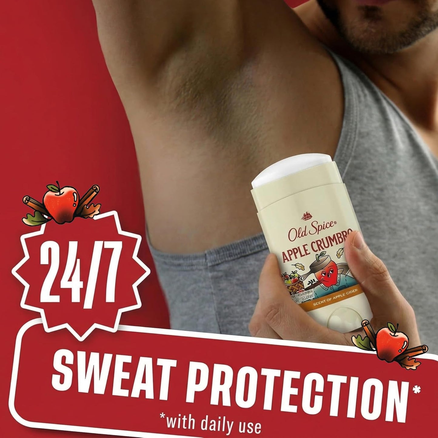 Old Spice Dry Feel Antiperspirant Deodorant for Men, Fallidudes Limited Edition, 24/7 Frightful Freshness and Odor Protection, Apple Crumbro with Apple Cider Scent, 3.0 oz