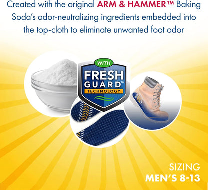 Arm & Hammer Work Boot Insoles, Memory Foam Arch Support, 3 Pack
