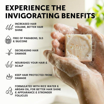 VALITIC Curly Hair Wave Shampoo Bar, Keratin and Biotin Solid Shampoo Bar