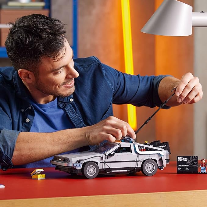 LEGO Icons Back to the Future Time Machine 10300, Model Car Building Kit Based on the Delorean from the Iconic Movie, Perfect Build for Teens and Adults Who Love to Create | Lego Back To The Future Lego 1872 Pieces - Time Machine #10300