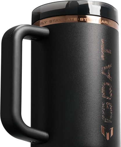 STANLEY Quencher ProTour Flipstraw Tumbler, 40 oz, Messi Goat Black