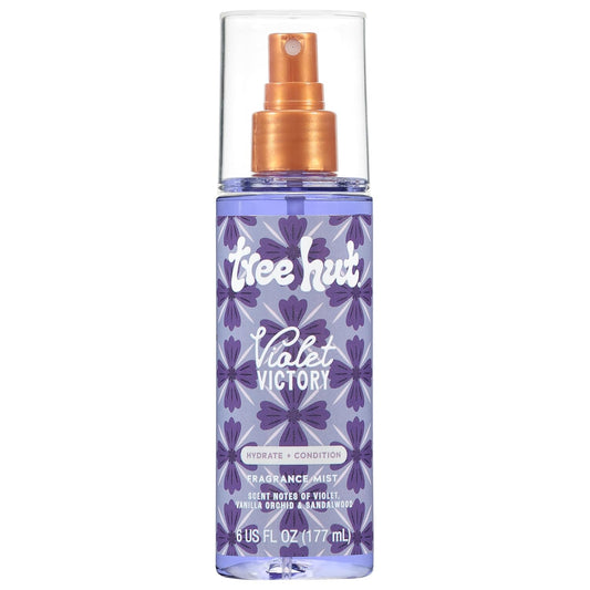 Tree Hut Violet Victory Hair & Body Mist, Hydrating & Alcohol-Free Body Spray, Lavender & Vanilla Orchid Scent, Perfume Mist for Hair & Body, Everyday Fragrance Spray for Women, 6 oz