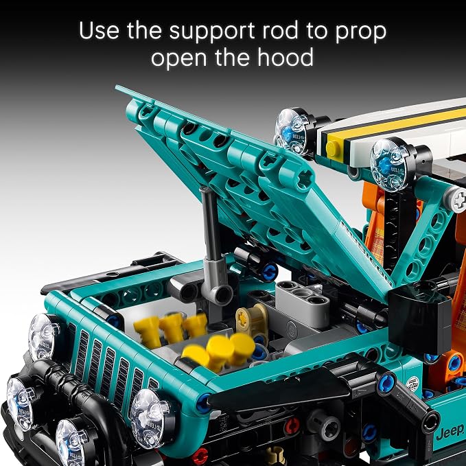 LEGO Technic Jeep Wrangler Rubicon SUV - Building Toy for Boys & Girls, Ages 10+ - Model Car Kit with Detailed Features - Display Set for Bedroom Decor - Gift for Birthdays - 42227