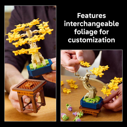 LEGO Botanicals Mini Bonsai Trees 10373 | Back to School Gift for Students & Teachers, Building Set for Adults, Ages 18+, 709 Pieces, Artificial Plant Home Decor