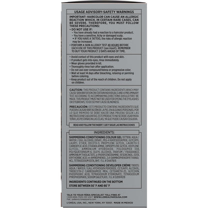 L'Oreal Paris Feria Multi-Faceted Shimmering Permanent Hair Color, 60 Crystal Brown (Light Brown), Pack of 2 Hair Dye Kit