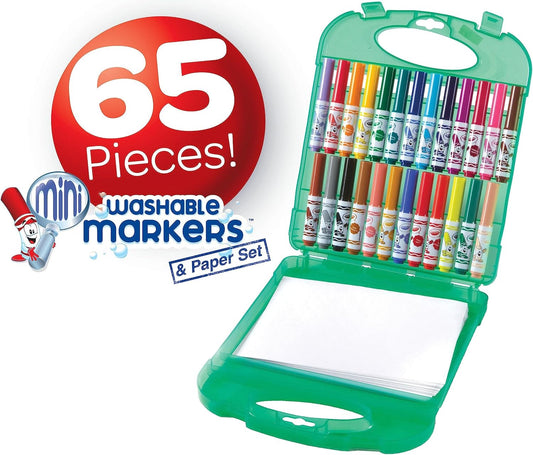 Crayola Pip-Squeaks Washable Marker Set (65ct), Coloring Set, Drawing Art Supplies for Kids, Spring Craft Kit, Travel Activity, Gifts for Kids