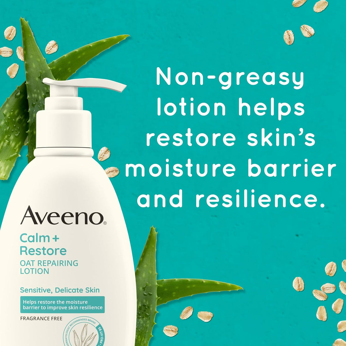 Aveeno Calm + Restore Repairing Body Lotion, Fragrance-Free, 12 oz