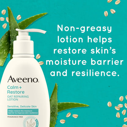 Aveeno Calm + Restore Repairing Body Lotion, Fragrance-Free, 12 oz