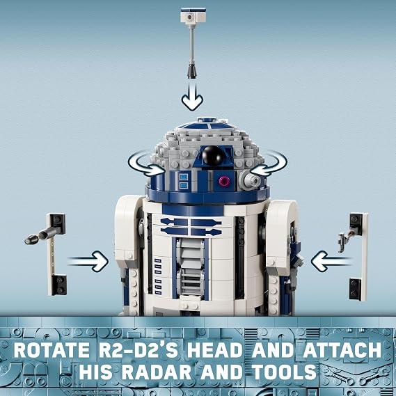 Star Wars R2-D2 Building Toy Set -Display Star Wars Toy, Ages 10+ - Includes 25th Anniversary Darth Malak Minifigure - 75379