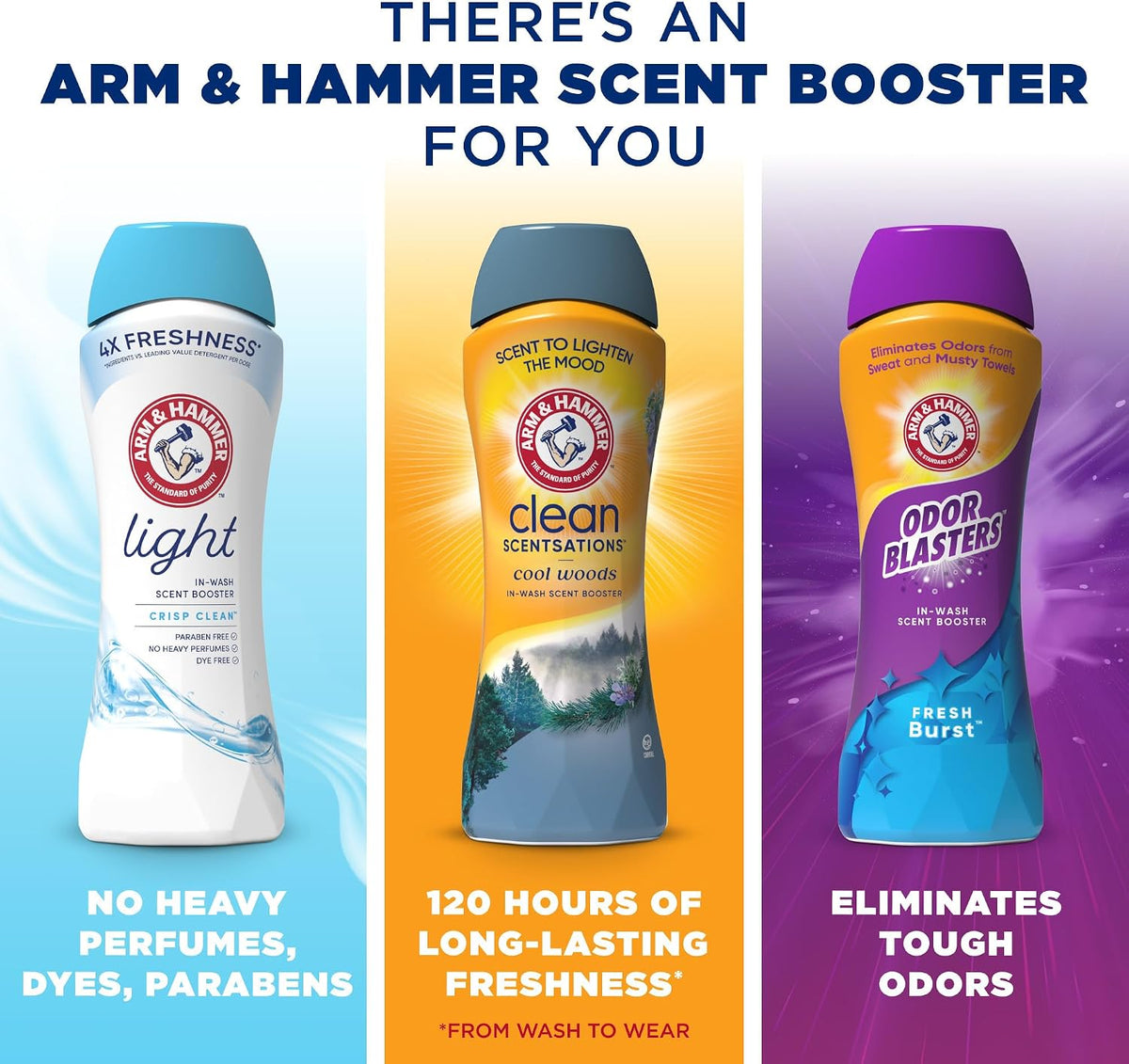 ARM & HAMMER Clean Scentsations Laundry Scent Booster, Cool Woods, 24 Oz