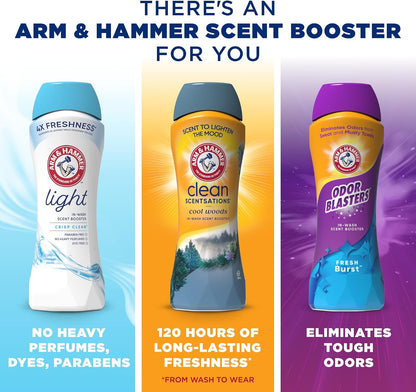 ARM & HAMMER Clean Scentsations Laundry Scent Booster, Cool Woods, 24 Oz