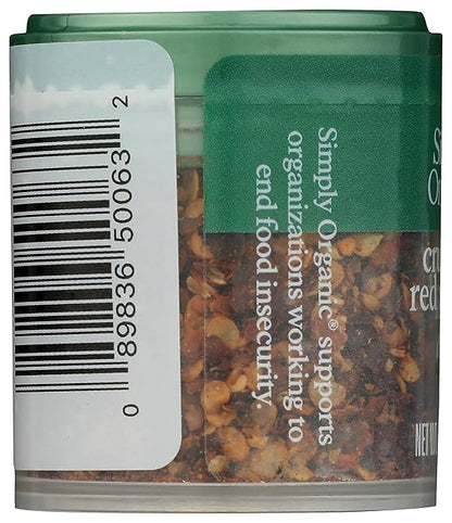 Simply Organic Red Pepper Crushed, Certified Organic, Kosher, Mini Spices | 0.42 Ounce (Pack of 1)