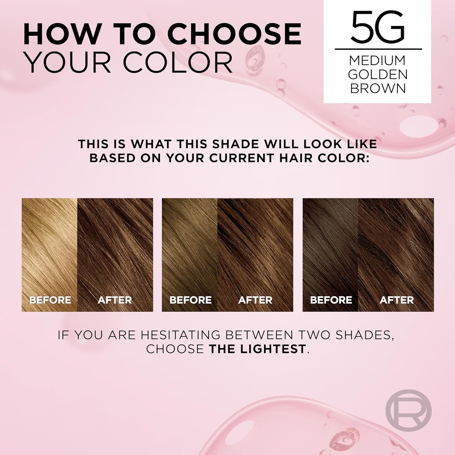 L'Oreal Paris Excellence Crème Permanent Hair Dye, Triple Care Hair Color with Hyaluronic Acid for 100% Gray Coverage, 5G Medium Golden Brown, 1 Kit (Packaging May Vary)