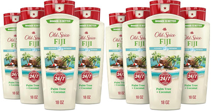 Old Spice Men's Body Wash Fiji with Palm Tree, 18 oz (Pack of 8)