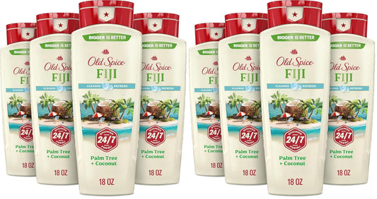 Old Spice Men's Body Wash Fiji with Palm Tree, 18 oz (Pack of 8)