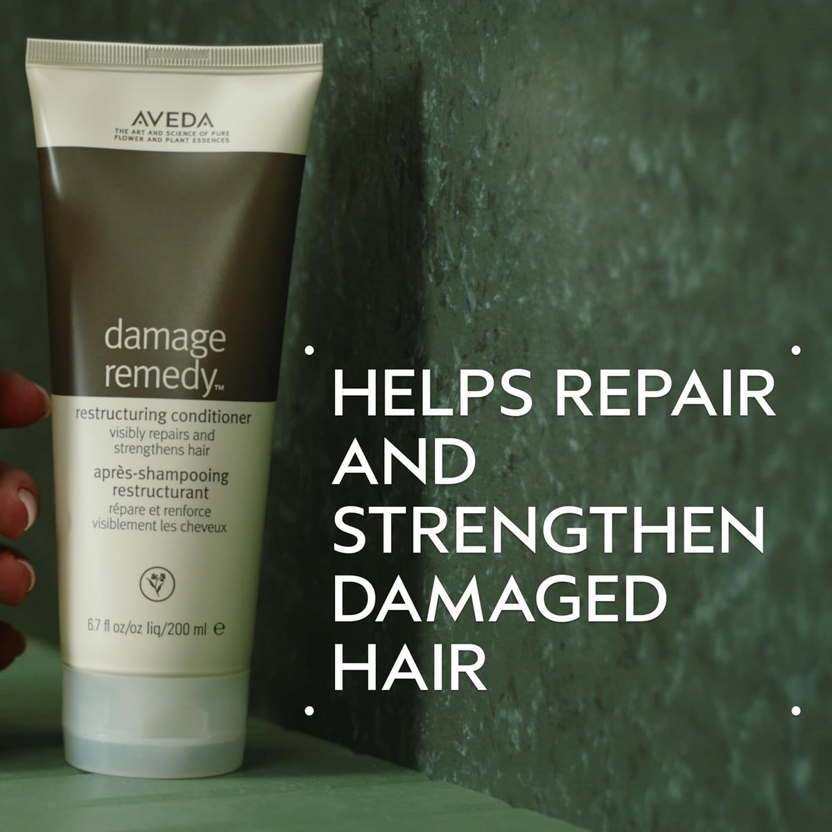 AVEDA Damage Remedy Restructuring Conditioner for Damaged Hair | Repairs and Strengthens Damaged Hair | Detangles and Softens | with Quinoa Protein | 96% Naturally Derived*, 6.7 Fl Oz