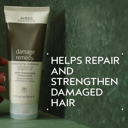 AVEDA Damage Remedy Restructuring Conditioner for Damaged Hair | Repairs and Strengthens Damaged Hair | Detangles and Softens | with Quinoa Protein | 96% Naturally Derived*, 6.7 Fl Oz