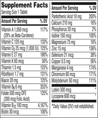 Centrum Silver Men's Multivitamin for Men 50 and Over, 100 Tablets