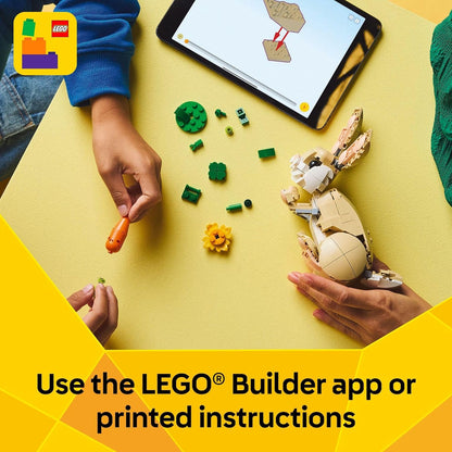 LEGO Creator 3 in 1 Cute Bunny 31162 | Building Toy, Girls & Boys, Ages 8+, Choose Your Build W/ 3 Options, 326 pcs, Display in Bedroom or Bookshelf, Gift Idea