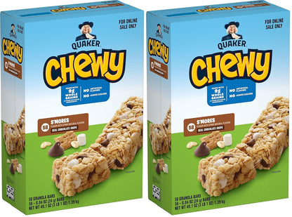 Quaker Chewy Granola Bars,S'mores,58 Count (Pack of 2)