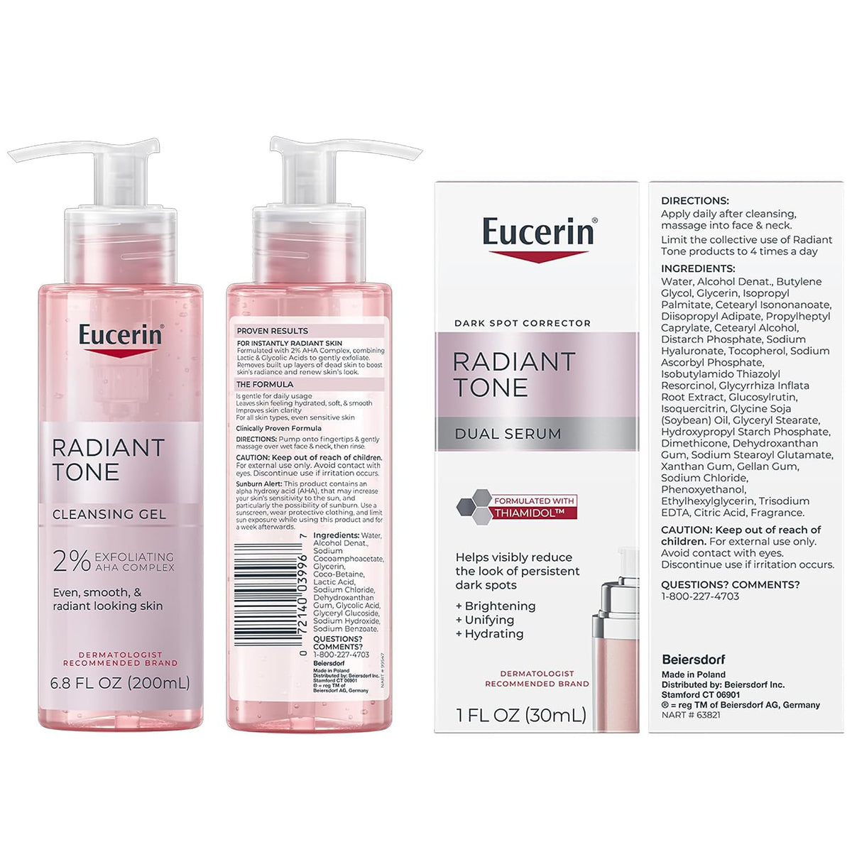 Eucerin Radiant Tone Night Skin Routine Bundle, Variety Pack, 3 Items